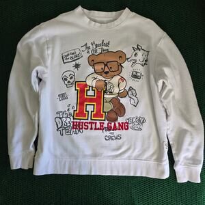 Y2K Hustle Gang Sweatshirt. Y2K. Size XL. White.